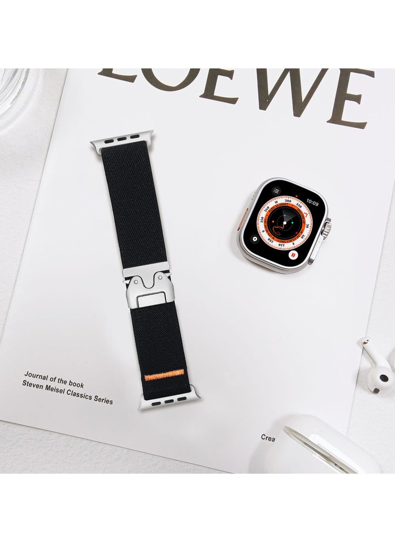 Samu - Apple Watch Band, compatible with S10: 46mm / S1-S9: 42mm, 44mm, 45mm / Ultra, Ultra 2: 49mm, Parachute Buckle Elastic Band. - Image 1