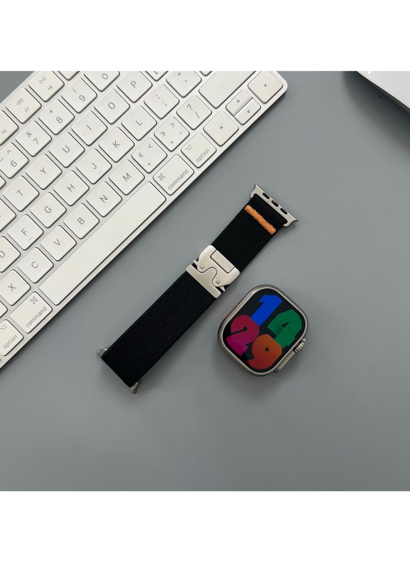Samu - Apple Watch Band, compatible with S10: 46mm / S1-S9: 42mm, 44mm, 45mm / Ultra, Ultra 2: 49mm, Parachute Buckle Elastic Band. - Image 1