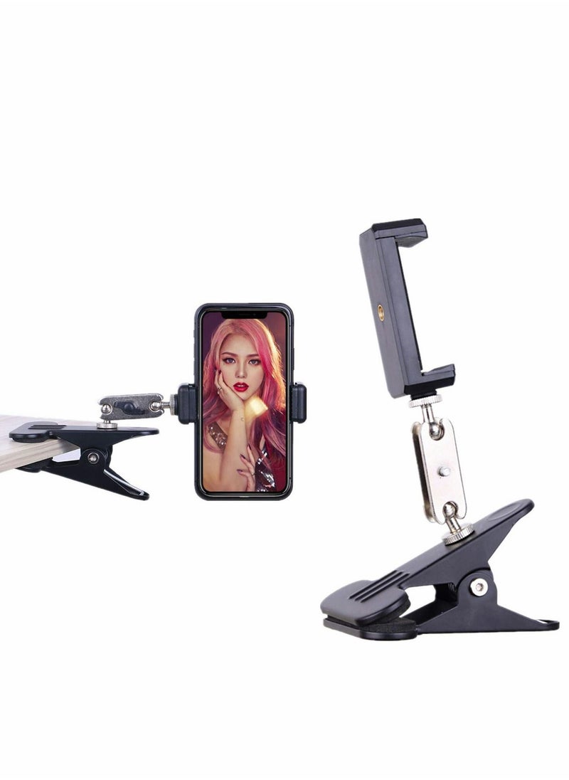 Y&D - Webcam Stand and Phone Holder with Cell Clamp, Portable 360° Swivel Mount Compatible C920 C920S C922 C925e C930e Brio 4K, for iPhone, Live Stream, Video Conference - Image 1
