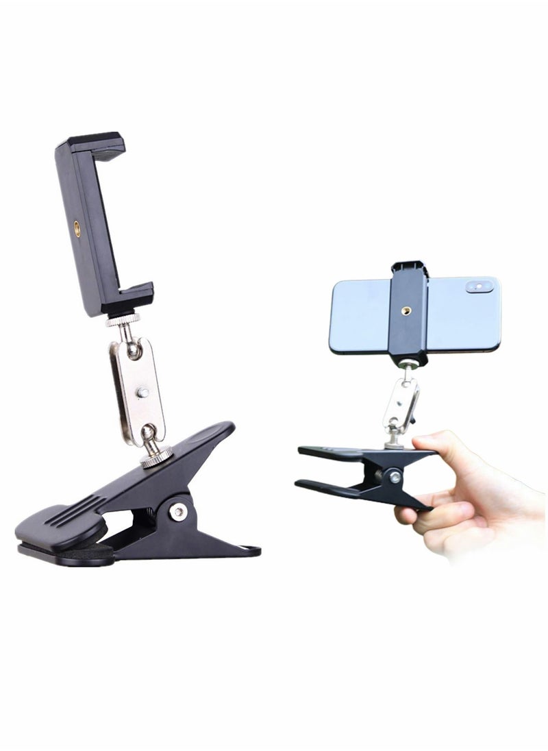Y&D - Webcam Stand and Phone Holder with Cell Clamp, Portable 360° Swivel Mount Compatible C920 C920S C922 C925e C930e Brio 4K, for iPhone, Live Stream, Video Conference - Image 1