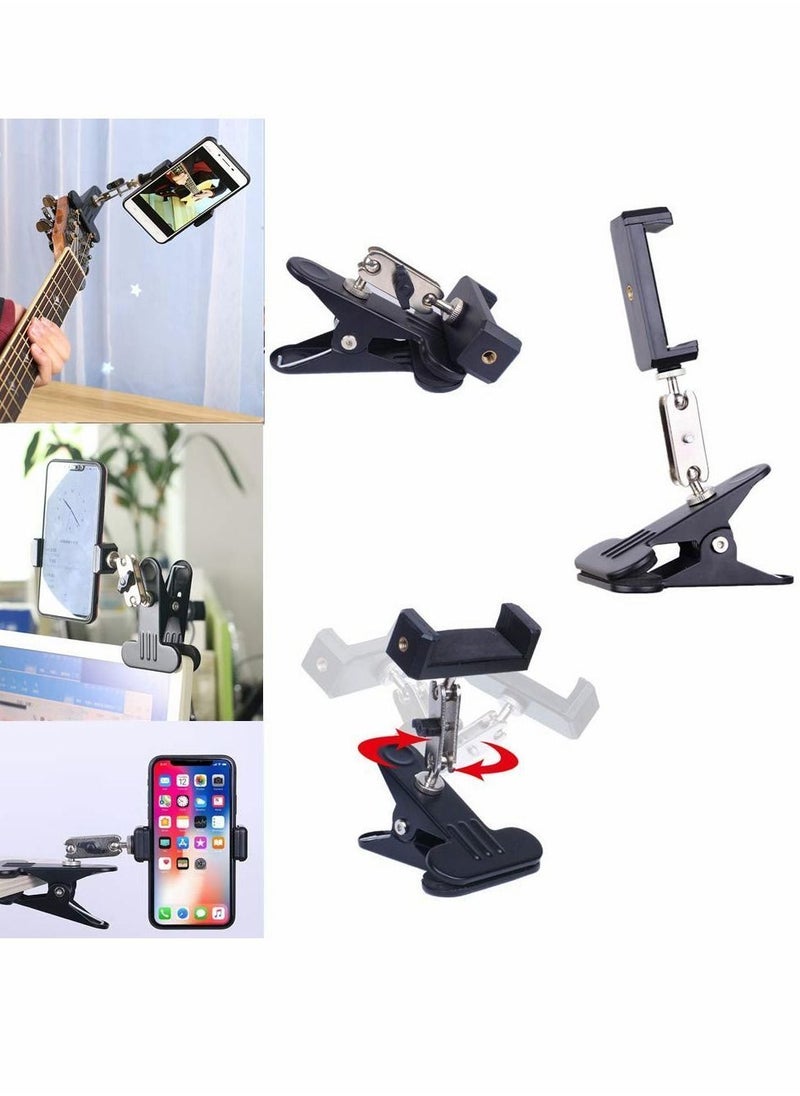 Y&D - Webcam Stand and Phone Holder with Cell Clamp, Portable 360° Swivel Mount Compatible C920 C920S C922 C925e C930e Brio 4K, for iPhone, Live Stream, Video Conference - Image 1