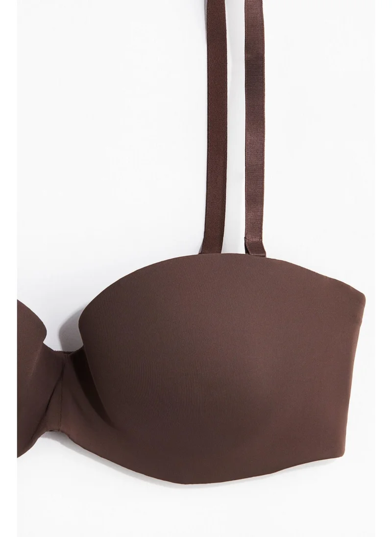 اتش اند ام Padded microfibre balconette bra