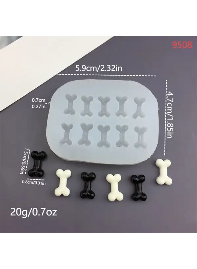Silicone Mold 9 Paw 10 Bone Holes For Resin Candle Plaster Crafts - Image 5