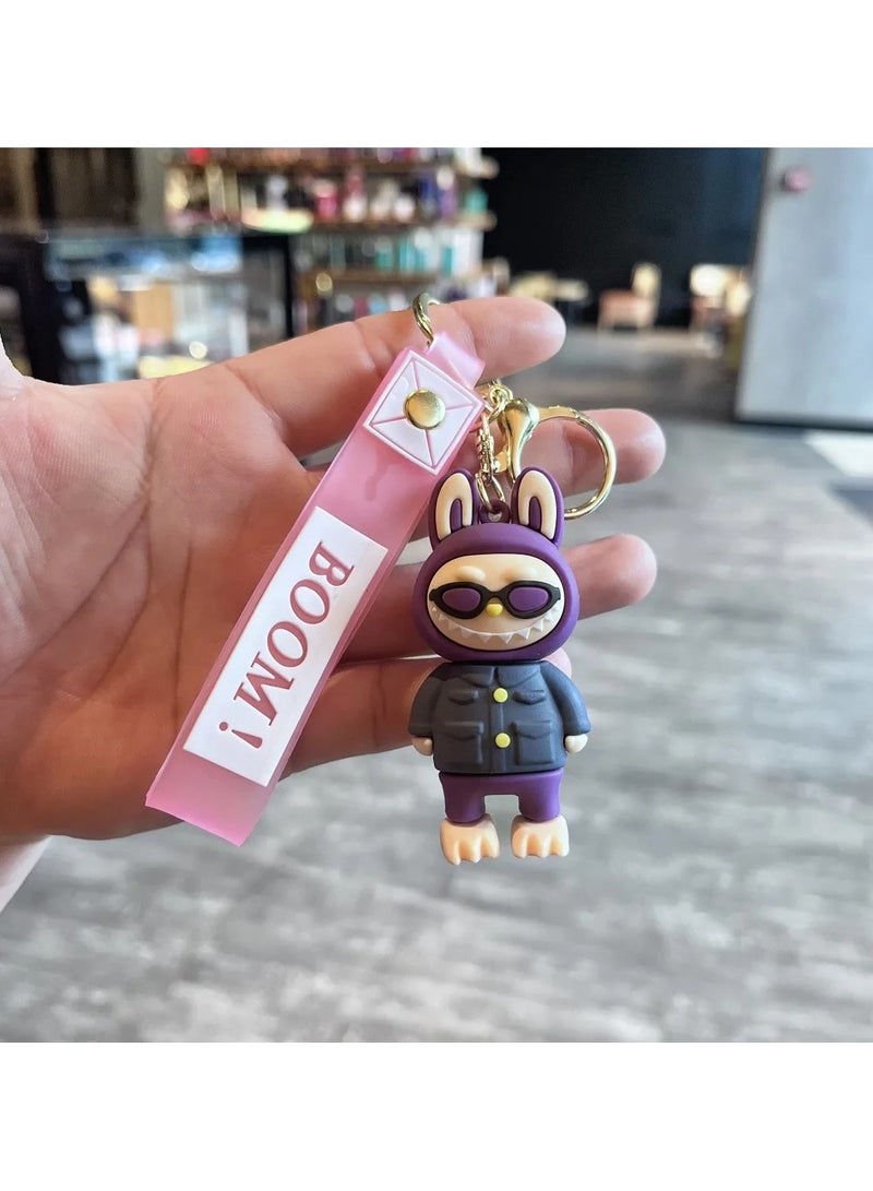 سلسلة مفاتيح على شكل خروف صغير من لابوبو، حقيبة ظهر لطيفة، قلادة مفاتيح سيارة، إكسسوارات، هدية، سلسلة مفاتيح رائعة لدمية لابوبو