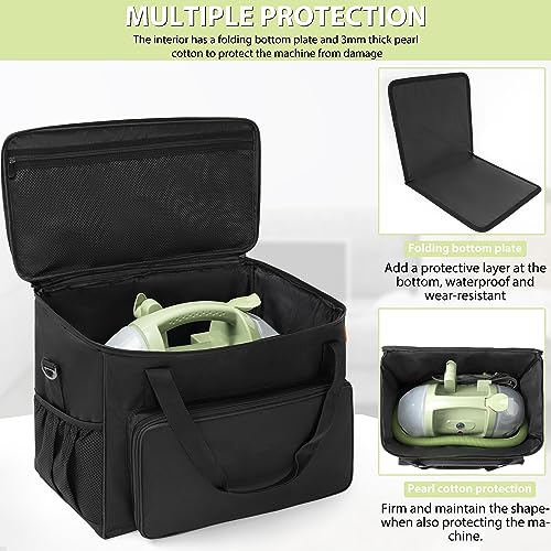 TORIBIO Large Storage Bag Carrying Bag for Bissell Little Green Machine 1400B Organizer for Bissell Little Green with Extra Pockets for Accessories Bag Only - Image 3