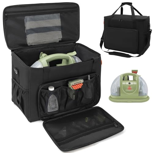 TORIBIO Large Storage Bag Carrying Bag for Bissell Little Green Machine 1400B Organizer for Bissell Little Green with Extra Pockets for Accessories Bag Only - Image 1