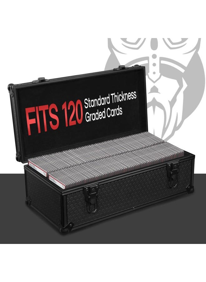 CARDKINGPRO - Graded Card Hard Storage Case | Fits 120+ Slabs | Designed for Sports Cards, PSA, Becketts, BGS, SGC, CGC, Toploaders, One-Touch Etc. Strong Protection, Lockable Box, Including Foam Blocks - Image 1