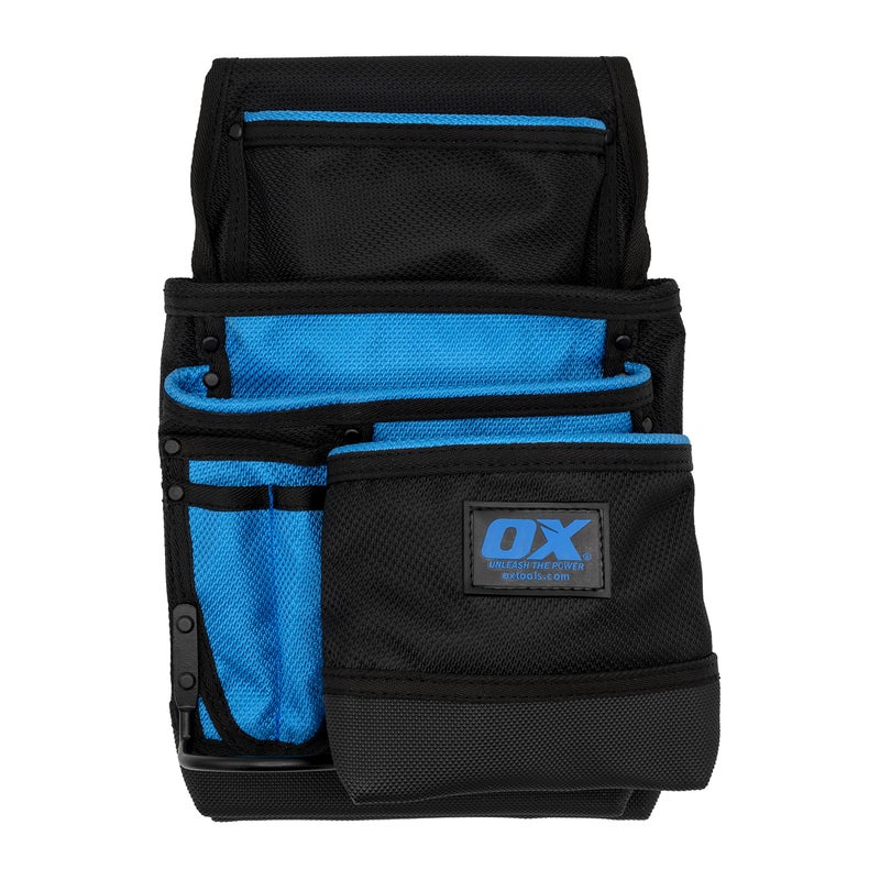 OX Tools Pro Dynamic Nylon 7 Pocket Tool Pouch with Hammer Holder – Reinforced Rivets, UV & Water Resistant ​ - Image 5