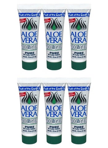 Fruit of the earth Fruit of the Earth Aloe Vera Gel Tube 075 Oz Travel Size Pack of 6 