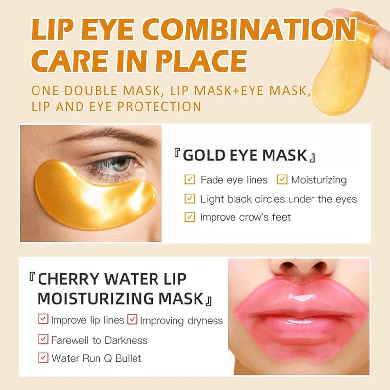 Eakroo 30 Pairs Lip Mask & Under Eye Mask, Under Eye Patches for Puffy Eyes and Dark Circles, Effectively Nourishes the Lip & Eye Skin, Cheer Gifts, Gifting Ttems, Bulk Gifts, Party Favors Adults, Skincare - Image 3