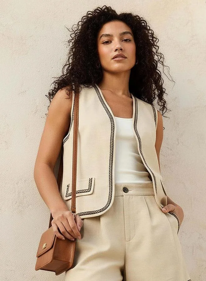 لي كوبر Lee Cooper Waistcoat with Embroidery