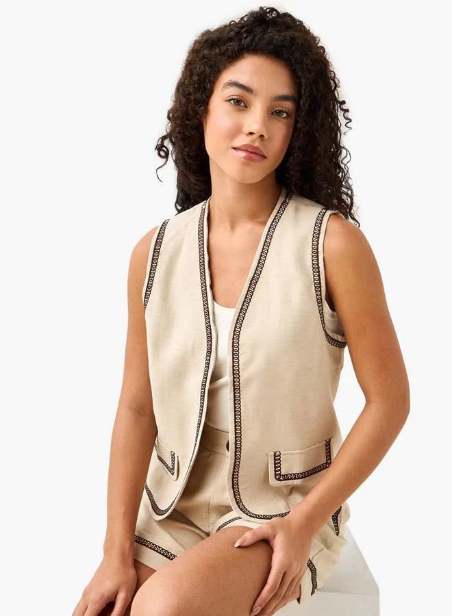 لي كوبر Lee Cooper Waistcoat with Embroidery