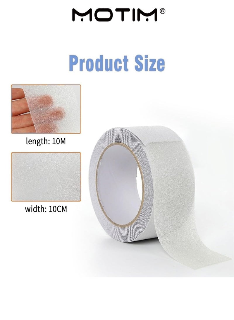 Motim Anti Slip Tape Heavy Duty Grip Tape Roll and High Traction Non Slip Tape for Outdoor and Indoor Stairs and Steps Easy to Apply Safety Non Skid Tape (10CM x 10M) - Image 2