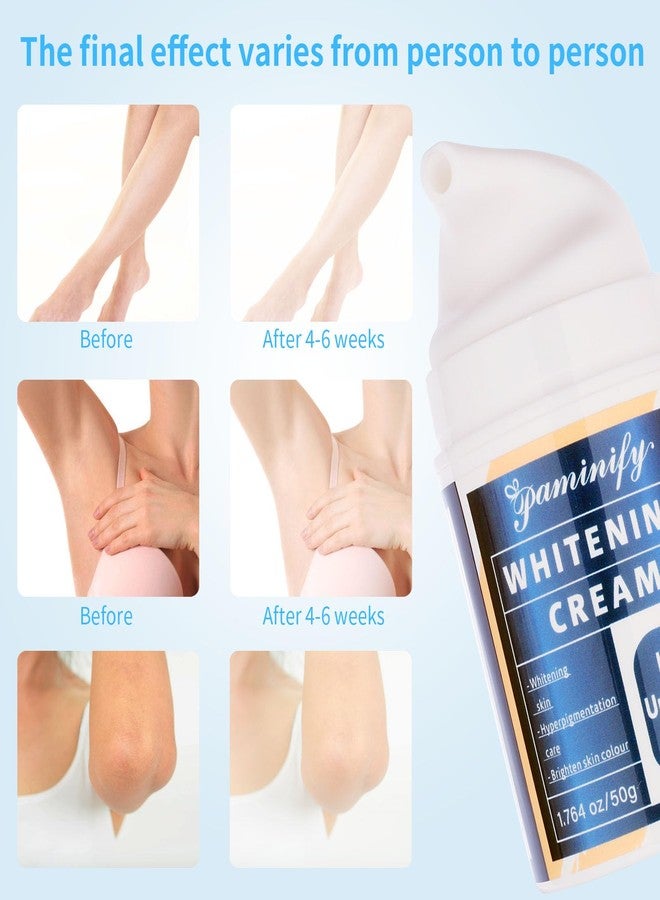 paminify Underarm Whitening Cream for Body,Niacinamide Skin Bleaching Lightening Cream for Intimate Areas,Dark Spot Remover Corrector for Neck,Armpit,Elbow, Inner Thigh and Knees,Bikini,1.8oz - Image 5