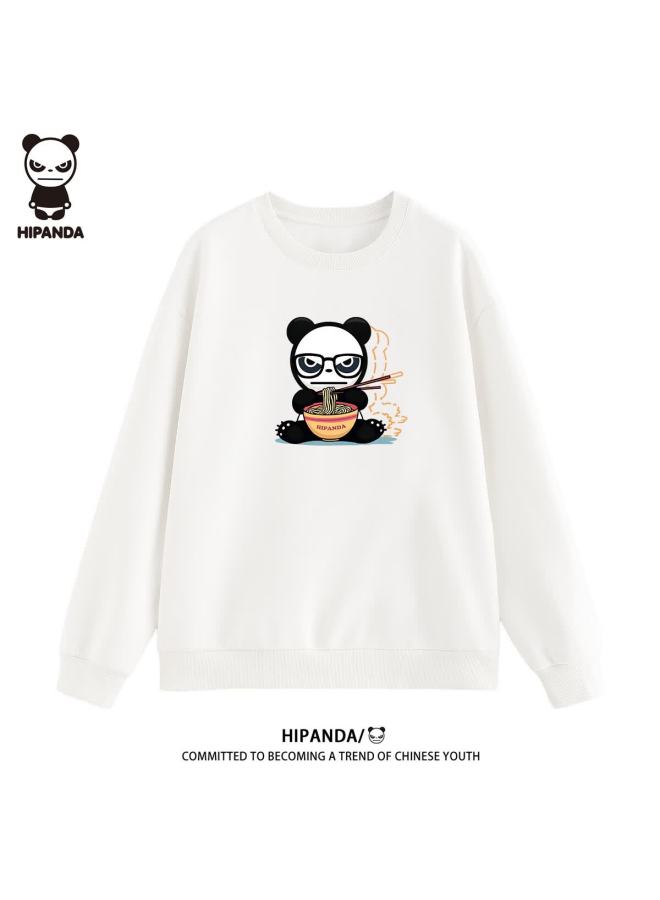 Hipanda o Panda Sweatshirt, Uni Style For Men And Women, Autumn Fashion Brand, Printed Loose Casual Top For Men, Army Green, Size L - Image 4