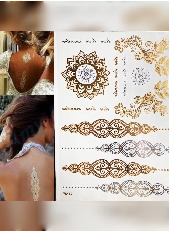 Generic - Body, Back And Gold Tattoo Sticker - Image 1
