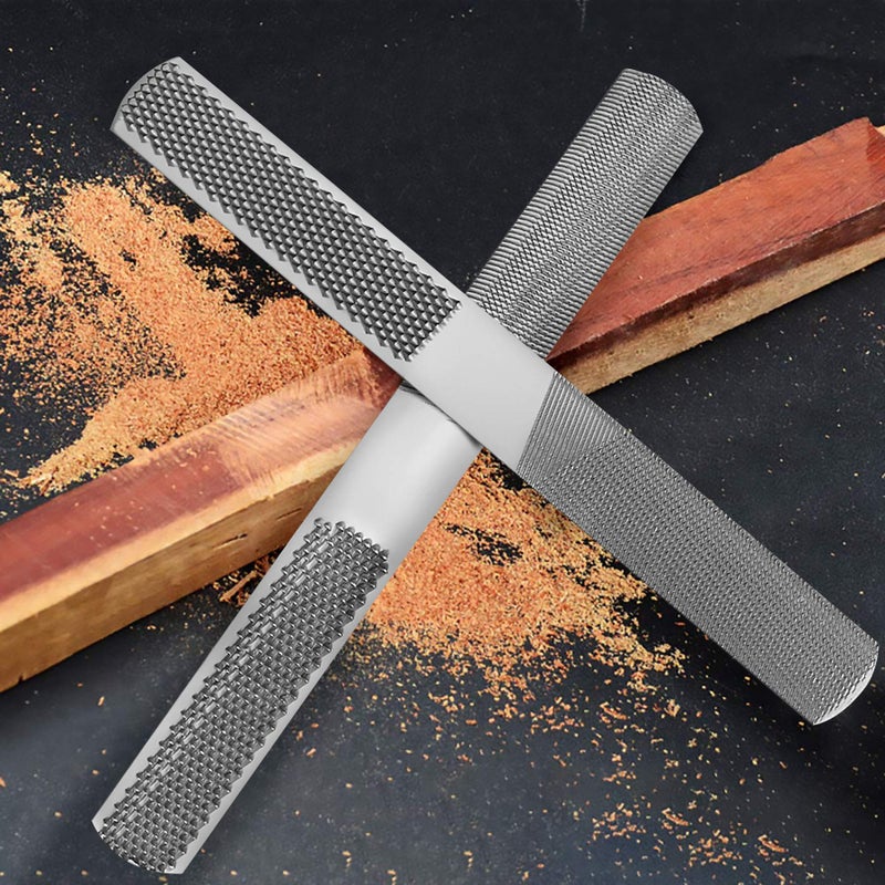 ANDGOO ANDGOO (2 Pack) 4 Way Wood Rasp File, Premium Grade High Carbon Hand File and Round Rasp, Half Round Flat & Needle Files. Best Wood Rasp Set for Sharping Wood and Metal Tools  - Image 1
