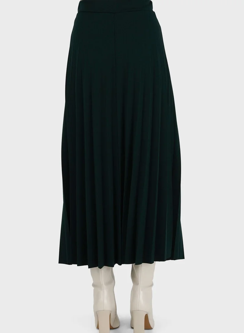 Refka by modanisa Belted High Waist Skirt