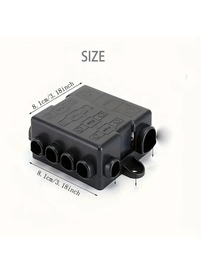 1 مجموعة علبة فيوزات 5 طرق 12 فولت 24 فولت مصنوعة من النحاس المتين بتصميم مدمج - Image 3