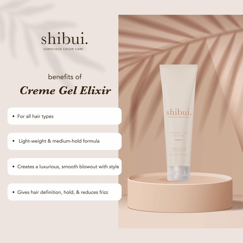 SHIBUI Creme Gel Elixir, Weightless Styling & Texture, Thermal Protection, Vegan & Sulfate-Free, 6 Fl Oz - Image 2