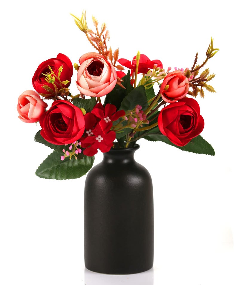 OTDCGI Ceramic Black Small Vase, Dry Flower Vases Minimalism Style for Modern Table Shelf Fit Fireplace Bedroom Kitchen Living Room Home Decor (Black, Small) - Image 5