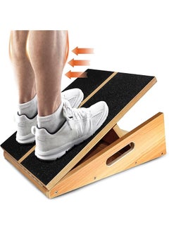 Professional Incline Board, Wooden Slant board calf stretching, Adjustable Incline Board and Calf Stretcher, Stretch Board, Squat Wedge and Anti-Slip Surface, Portable Side Handle Easy Movement