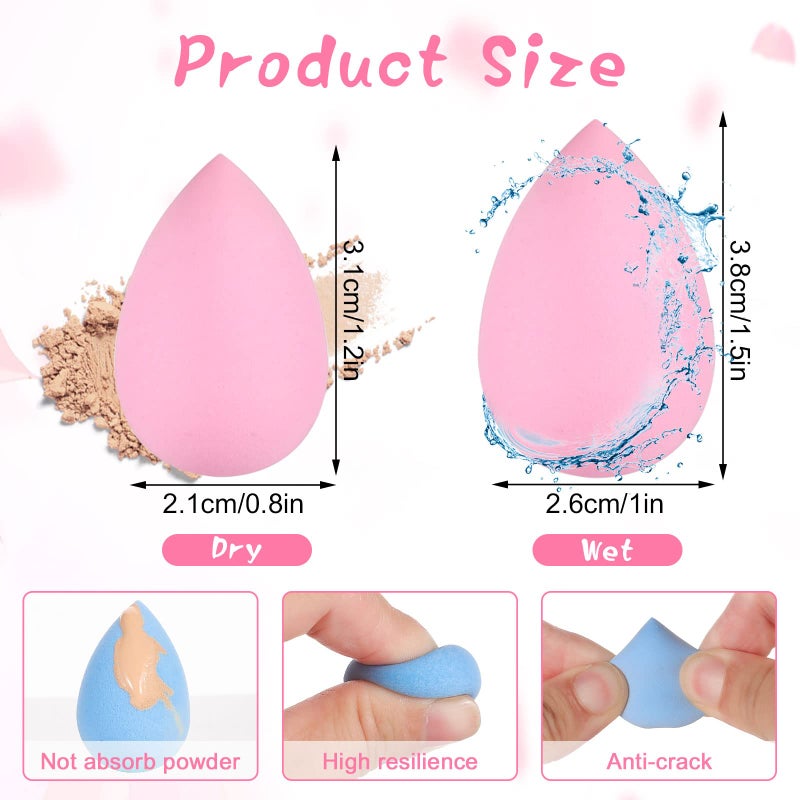 WSICSE 40Pcs Mini Makeup Sponge Multi Colored Beauty Sponges Blender Professional Blender Sponges Super Soft Facial Makeup Tools for Foundation, Powder, Liquid - Image 2