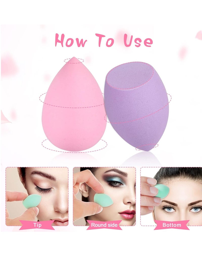WSICSE - 40pcs Mini Makeup Sponge Set Multi Colored Mini Beauty Blender Professional Beauty Blender Sponge Super Soft Concealer Sponge Facial Makeup Tools for Foundation, Powder, Liquid - Image 1