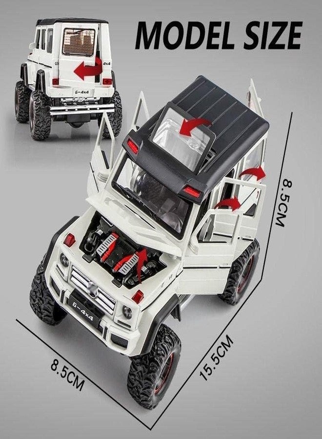 بلس بوينت سيارة لعبة PLUSPOINT G-500 G-500 للطرق الوعرة، مصنوعة من المعدن المصبوب، بمقياس 1:32، تعمل بنظام السحب للخلف، سيارة خارقة تحاكي السيارات، مزودة بأضواء وأصوات، مناسبة أيضًا للوحة القيادة، للأطفال والكبار - Image 4