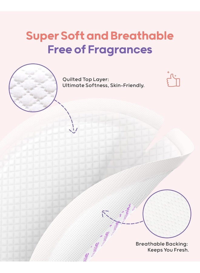 Nuliie Stay Dry Disposable Nursing Pads, Super Absorbent & Ultra-Thin Breast Pads for Breastfeeding, Soft, Breathable & Leakproof, Individually Wrapped, 100 Count - Image 5