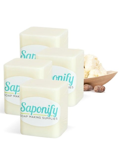 Saponify - 4Lb Shea Butter Melt and Pour Soap Base, Pure Skin-Moisturizing Shea Butter Soap Base, Easy to Use Glycerin Soap Blocks for Soap Making