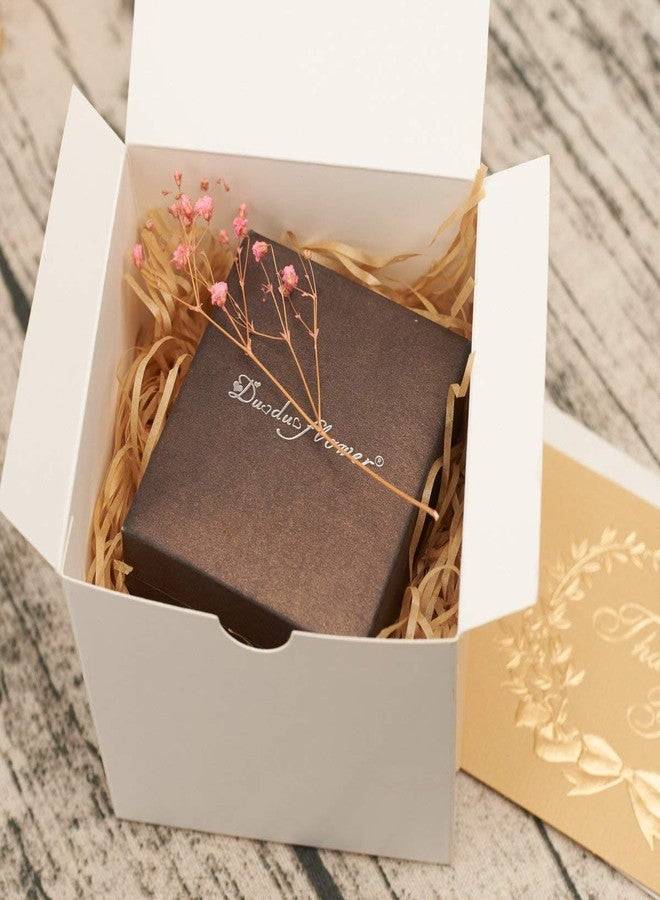 MESHA 4x4x4'' White Gift Boxes 50 PC Bulk Small Gift Box with Lids, Kraft Paper Boxes for Presents, White Bridesmaid Proposal Box for Packaging - Image 5