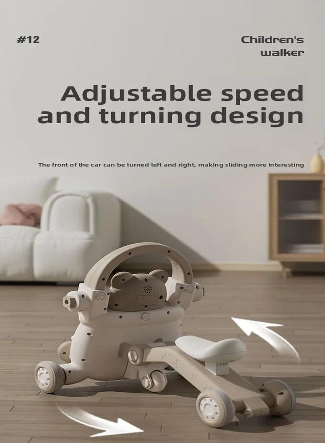 ماما ميا مركز أنشطة MUMMAMIA متعدد الوظائف 4 في 1 للأطفال الرضع والصغار، يشمل مشاية، سكوتر، سيارة دفع، مشاية موسيقية، للبنات والأولاد - مع مقبض دفع للوالدين؛ من 6 إلى 48 شهرًا (بني) - Image 4