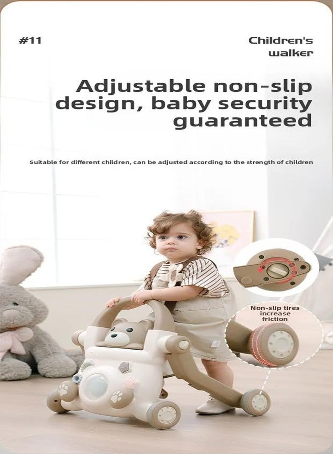 ماما ميا مركز أنشطة MUMMAMIA متعدد الوظائف 4 في 1 للأطفال الرضع والصغار، يشمل مشاية، سكوتر، سيارة دفع، مشاية موسيقية، للبنات والأولاد - مع مقبض دفع للوالدين؛ من 6 إلى 48 شهرًا (بني) - Image 5