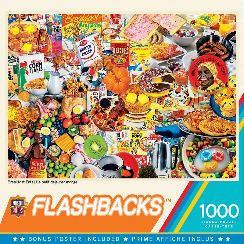 MasterPieces - 1000 Piece Jigsaw Puzzle, Breakfast of Champions, Fun for Adults, Family, Kids, Non-Glare Finish, 19.25" x 26.75" - Image 1