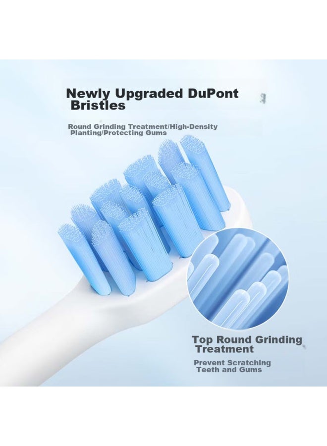 B-Air Bair X3/x304 Couple's Electric Toothbrush Set For Adults, Sonic Rechargeable Deep Cleaning Sensitive Soft Bristles Fully Automatic Gift For Boyfriend/girlfriend, Misty Blue Gift Box - Image 2