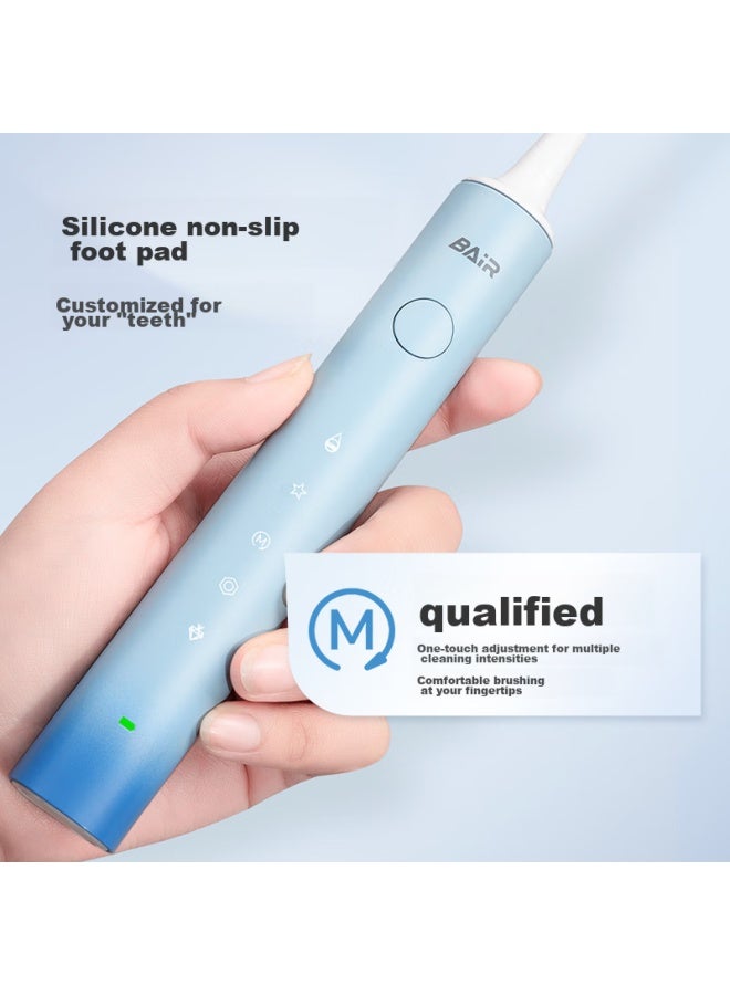 B-Air Bair X3/x304 Couple's Electric Toothbrush Set For Adults, Sonic Rechargeable Deep Cleaning Sensitive Soft Bristles Fully Automatic Gift For Boyfriend/girlfriend, Misty Blue Gift Box - Image 3