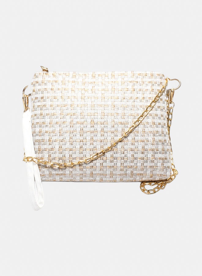 Glitter Women Hand Bag - White - Image 3