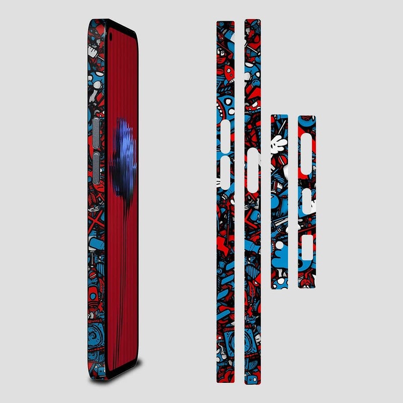 FCS Side Panel Vinyl Sticker Edge Side Skin Compatible for iPhone 13 | Crome Film Wrap Stickers | All Side Sticker Vinyl Protector Sticker (AA-10) - Image 1