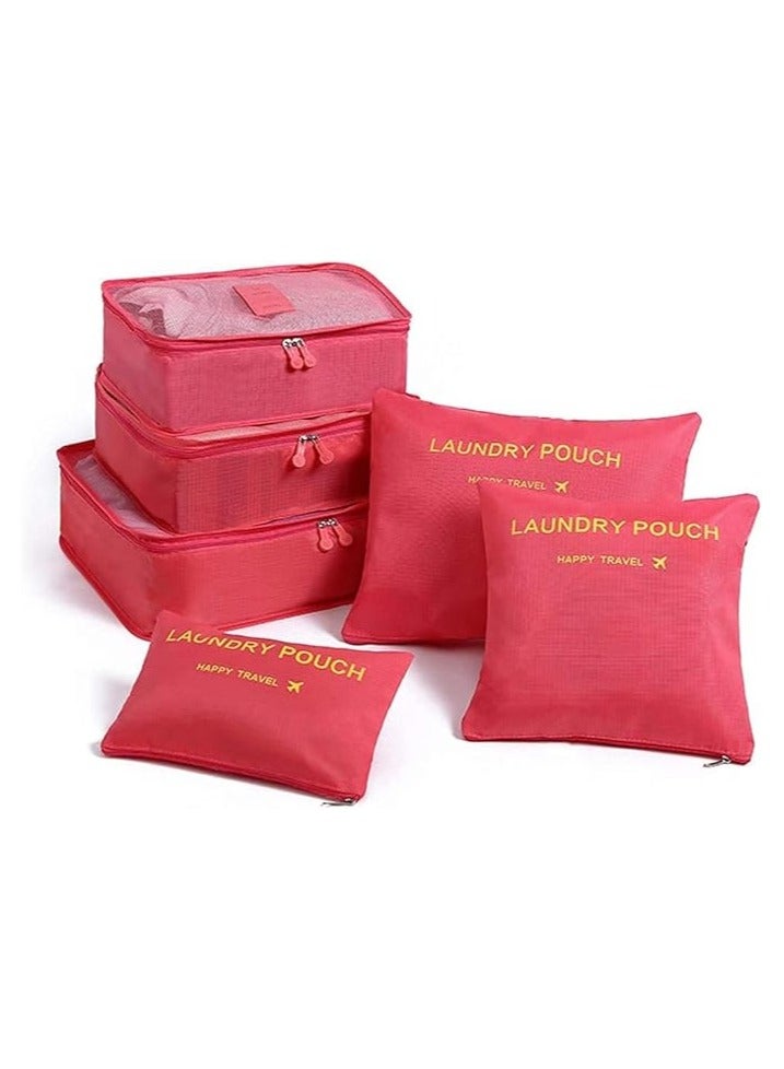 TCPENG Packing Cubes 6 Set, Travel Storage Bags Multifunctional Clothing Sorting Packages, Travel Packing Pouches, Luggage Organizer Pouch  - Image 1