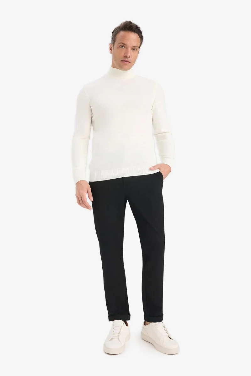 Jogger Fit Stretch Fabric Double Leg Trousers