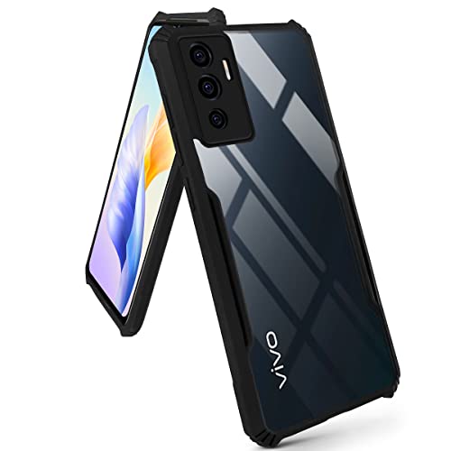 Jkobi Back Cover Case for Vivo Y75 4G (Crystal Glass Back | Camera Protection | Shockproof Bumpers | Professional Black) - Image 5