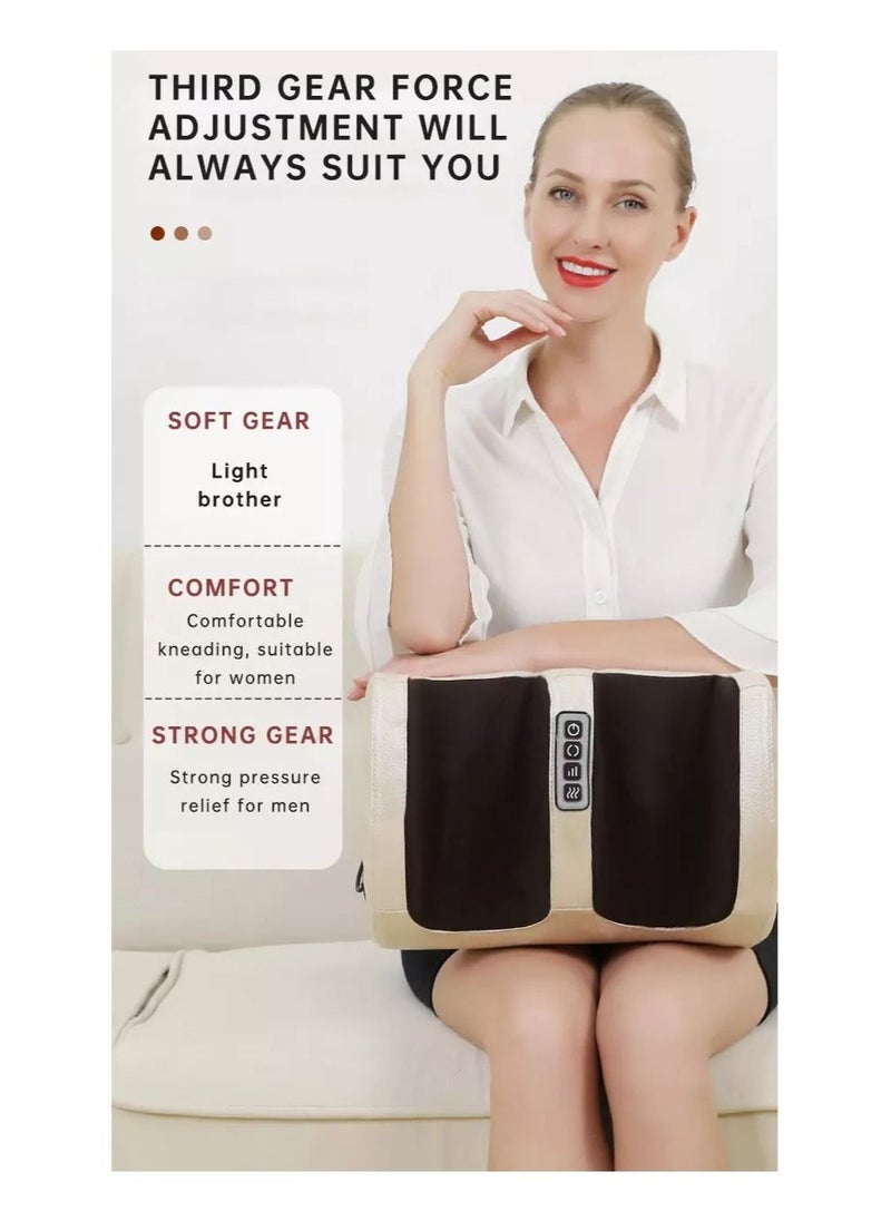 DBLEW Shiatsu Mini Electric Foot Legs And Calf Massager Machine With Deep Heat Tissue Kneading Therapy Feet Pain Relief For Tired Muscles Red  - Image 3