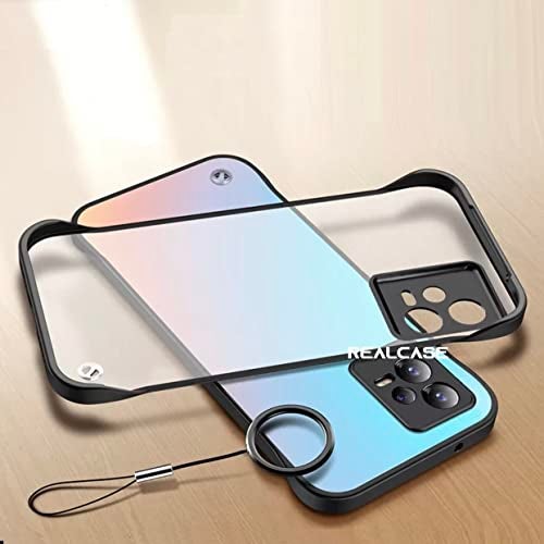 REALCASE Redmi Note 12 Pro 5G Back Cover Case | Stylish Frameless Matte Hard Skin | Soft TPU Shock Proof Bumper Back Cover Case for Redmi Note 12 Pro 5G (Black) - Image 1