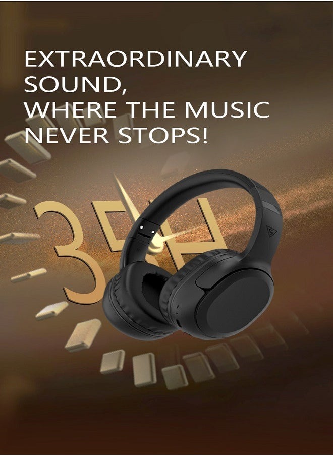 Apex 5 Wireless Headphones, Black - Apex 5 Bluetooth Headphones Over Ear, Bluetooth 5.3 Wireless Headphones, 40H Playtime, HiFi Stereo Headphones Wireless with Microphone, Soft Earpad Foldable Headphones for Phone/PC - pzsku/Z4650FB39D3F5EA94CEBCZ/45/_/1729757603/3fd856df-dd51-4780-b445-df142ec379e4