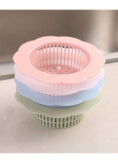 4-Pieces Sink Strainer Flower Shape Anti Clogging Filter Drainer Basket Cover Waste Hair Stopper for Kitchen Bathroom White/Blue/Pink/Green - pzsku/Z4650FF01A95539C42C8DZ/45/_/1656568757/a4c67fd1-367d-4881-9f4a-b6377d174f32