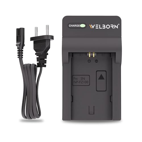 Welborn Camera Battery Charger for Sony Np-FZ100 Battery Compatible with Sony Alpha A1 A7 III A7 IV A7C A7C II A7C R A7R III A7R IV A7R V A7S III A9 A9 II A9 III A9R A9S A6600 A6700 FX3 FX30 ZV-E1 - Image 1
