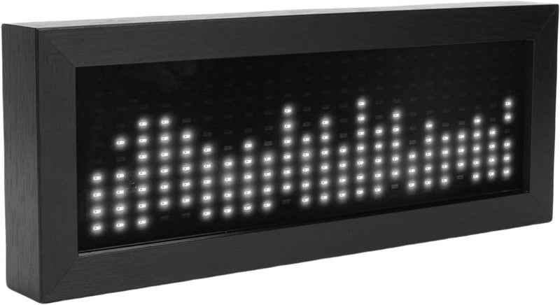 Zopsc Music Spectrum Rhythm Light, Dual Input HiFi Visualizer with Wooden Frame, ARM 32 Bit Processor, Sound Activated, 10 Level Frequency Detection, Voice Control (Cool White) - Image 1
