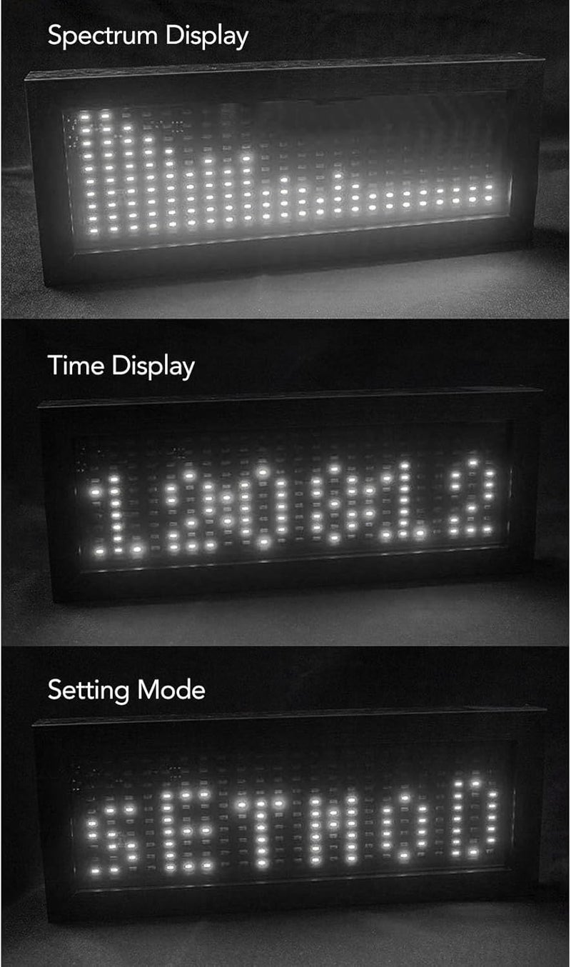 Zopsc Music Spectrum Rhythm Light, Dual Input HiFi Visualizer with Wooden Frame, ARM 32 Bit Processor, Sound Activated, 10 Level Frequency Detection, Voice Control (Cool White) - Image 4