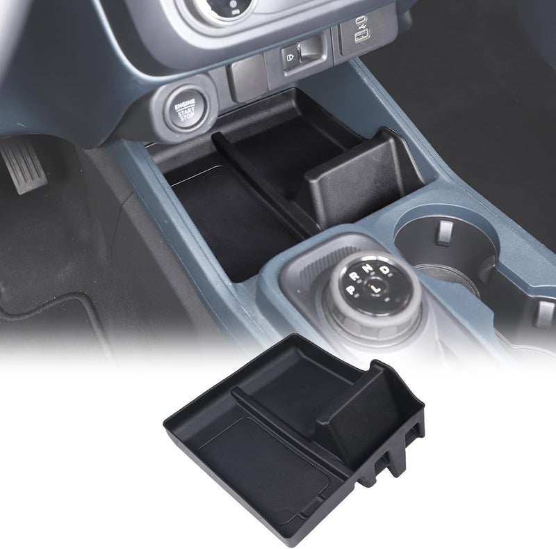 Daeiclru Center Console Organizer Compatible with Ford Maverick 2022 2023, Central Control Groove Shock Pad Organizer Tray, TPE Material Insert Tray Gear Shift Secondary Storage Box, Black - Image 1